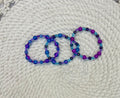 Blue and purple galaxy bracelet stack adult (3) BPG01