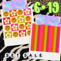 6/19 set SALE smile floral stripe