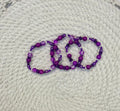 Plum purple bracelet stack (3) PP301
