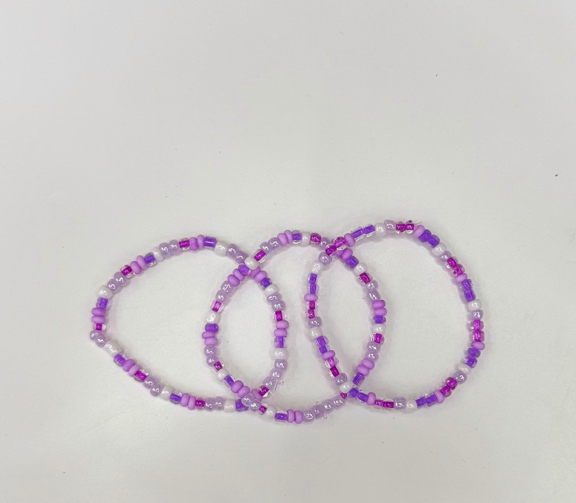 Lavender Adult bracelet stack (3)