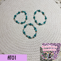 Adult turq bracelet set (3) AT01