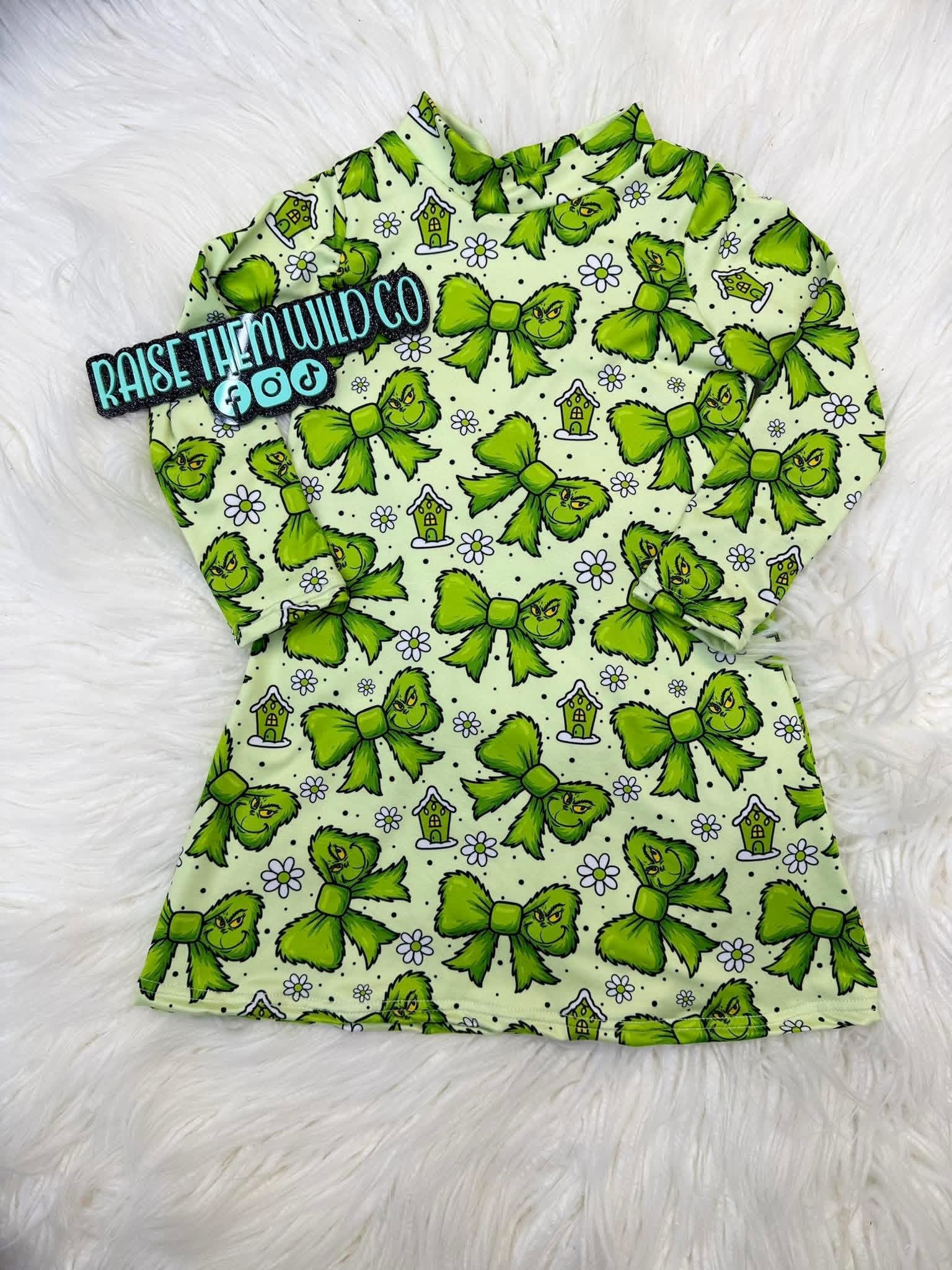 2T Christmas bow emersyn dress Ls