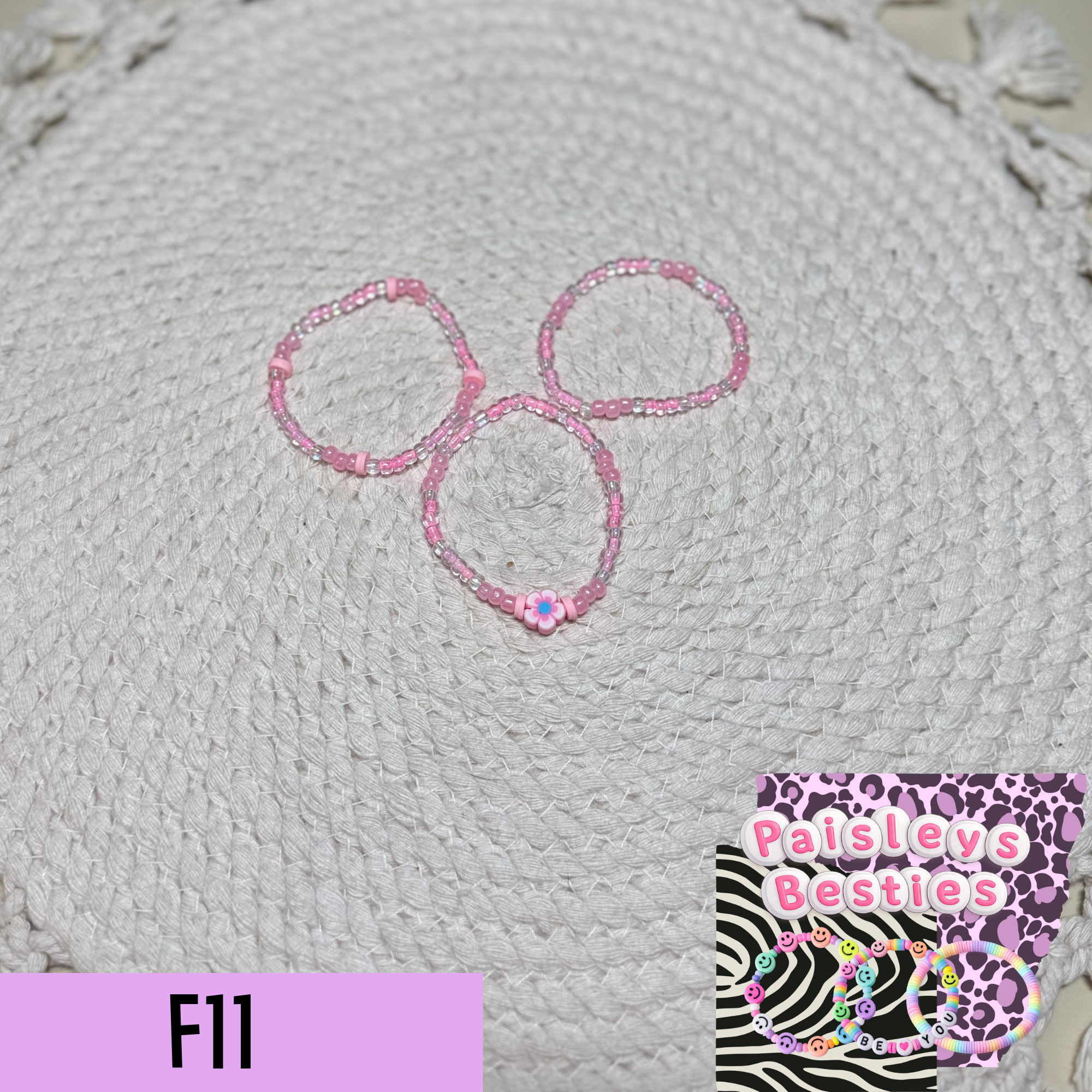 Flower bracelet set (3) F11