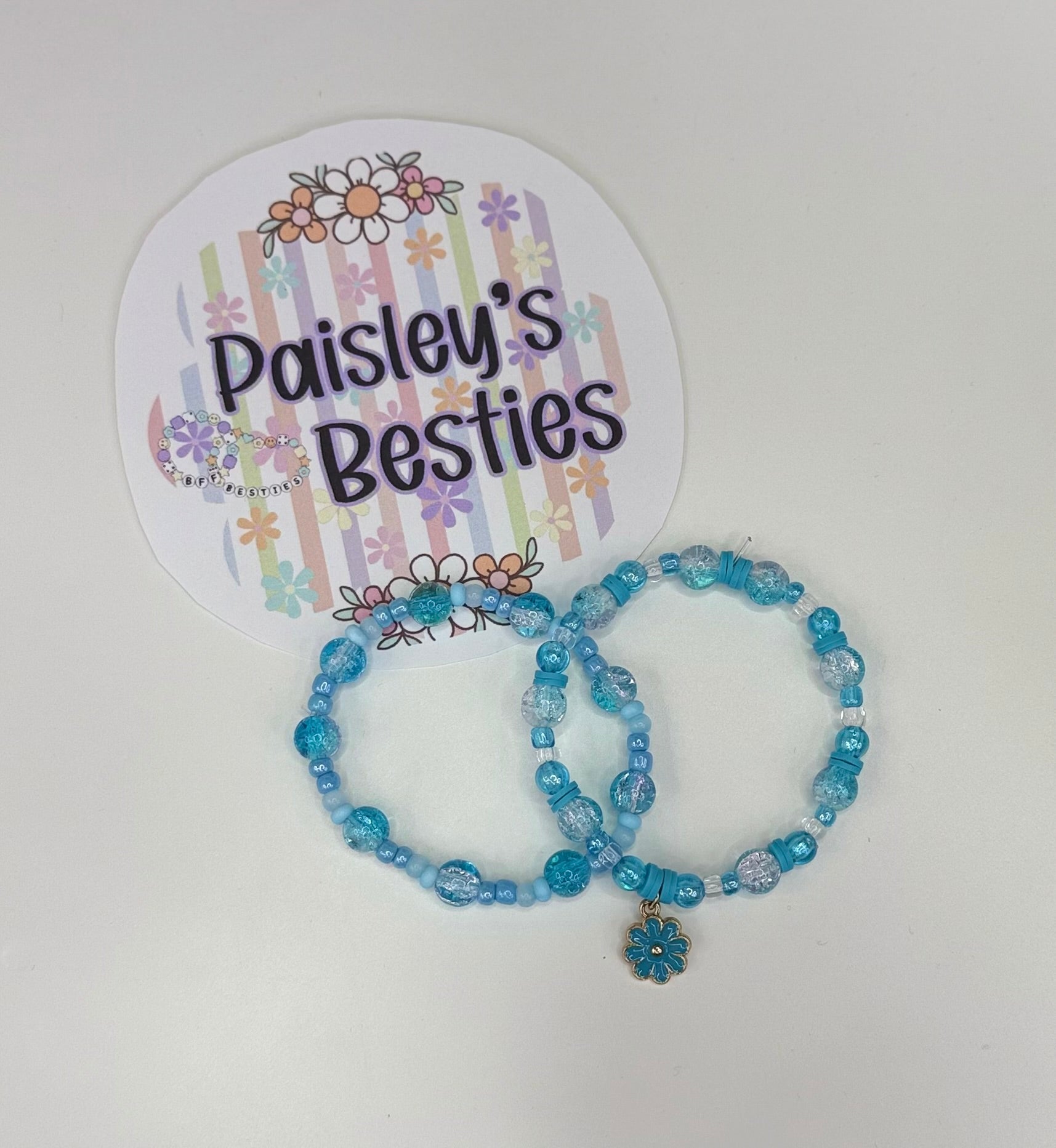 Blue flower bracelet set (2) ( BFSC03 )