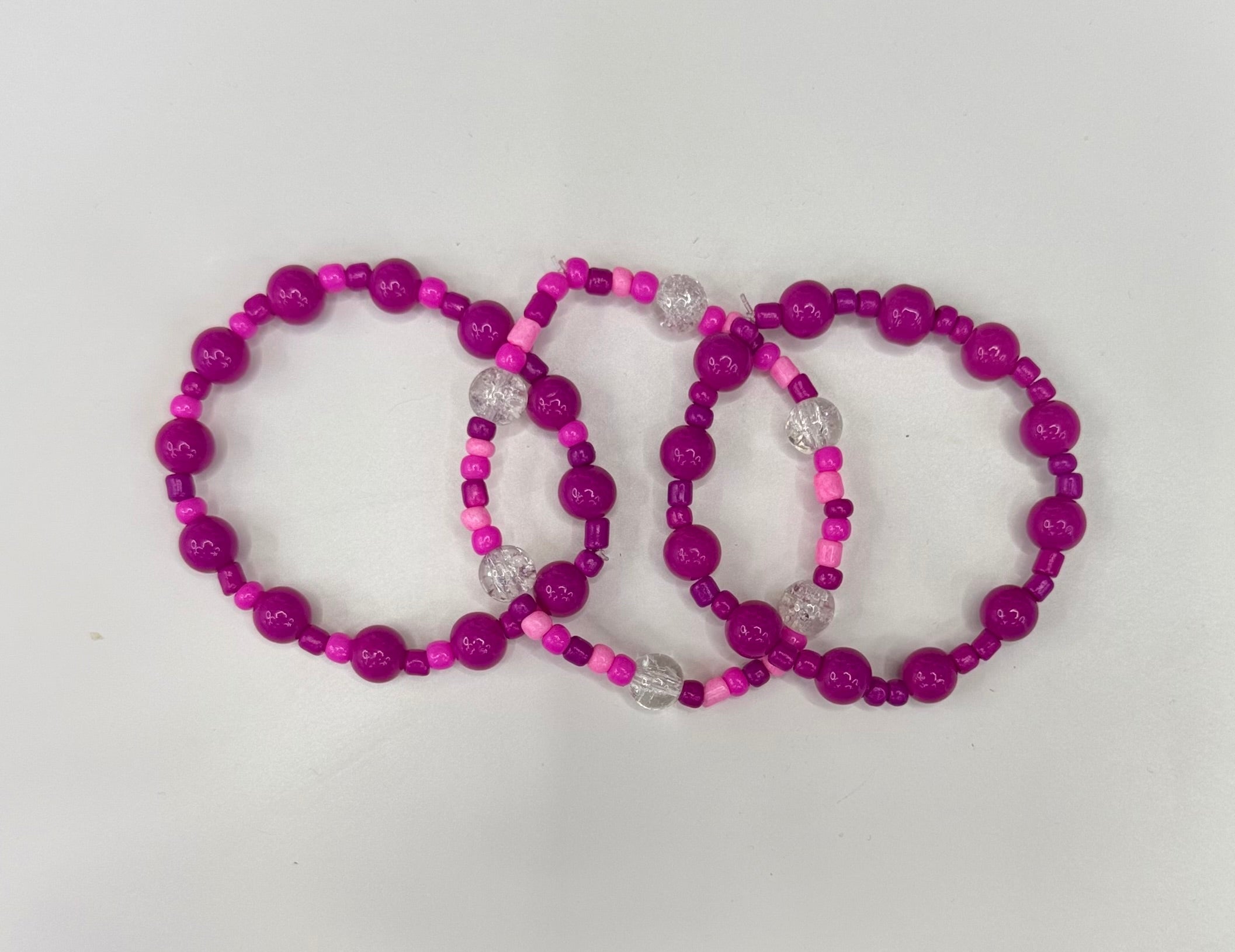 Purple  Adult bracelet stack (3)