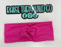 Solid pink OS adult headband