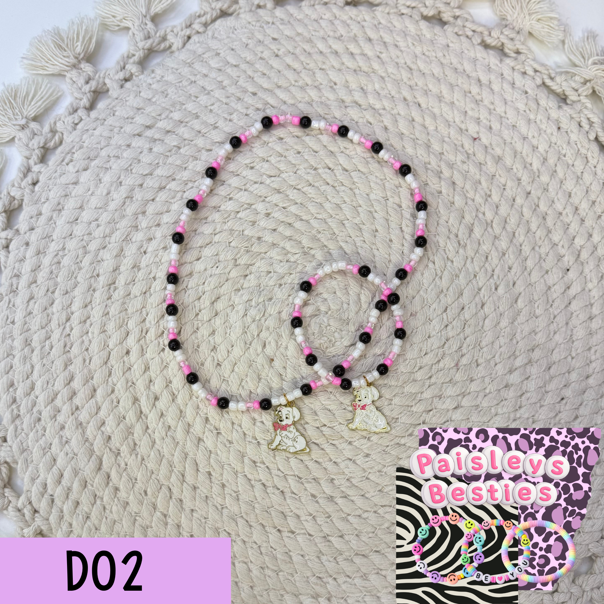Dog necklace bracelet set D02