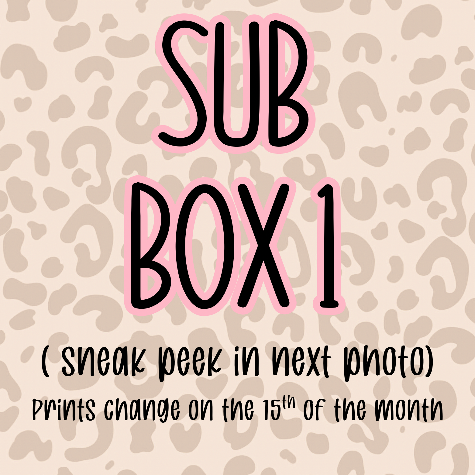 Sub box 1 - 2 & 3 item boxes