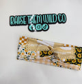 Car floral patch adult headband