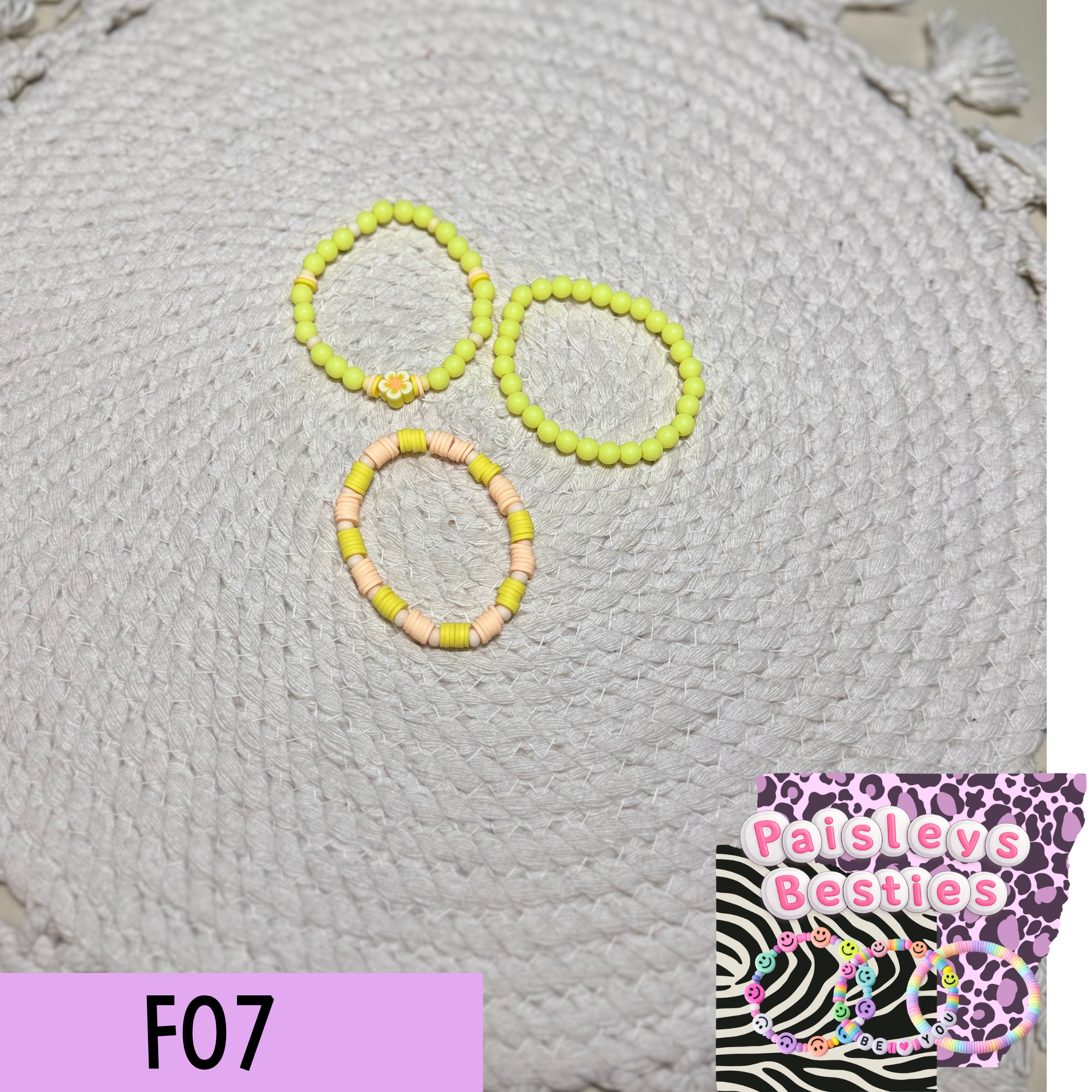 Flower bracelet set (3) F07