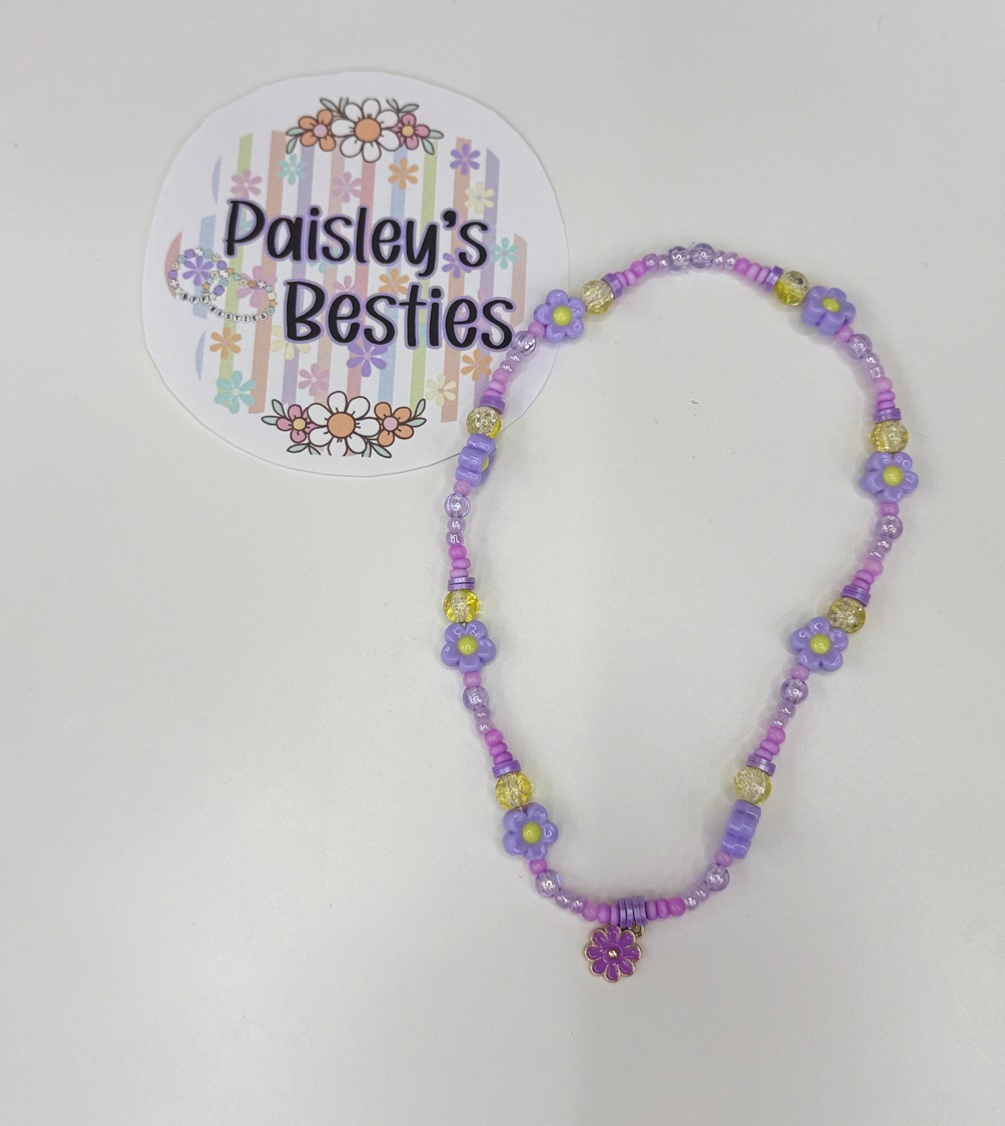 Purple flower necklace (PFNSC15)