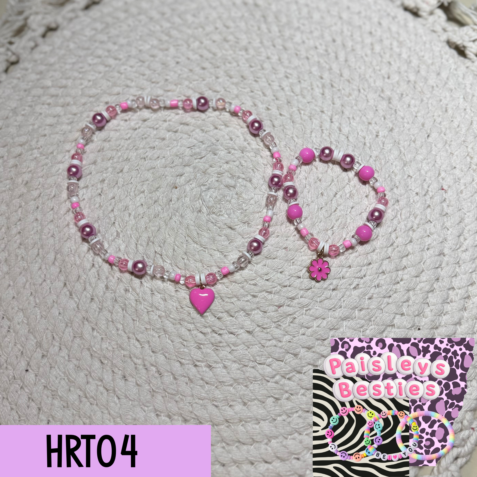 Heart necklace bracelet set HRT04