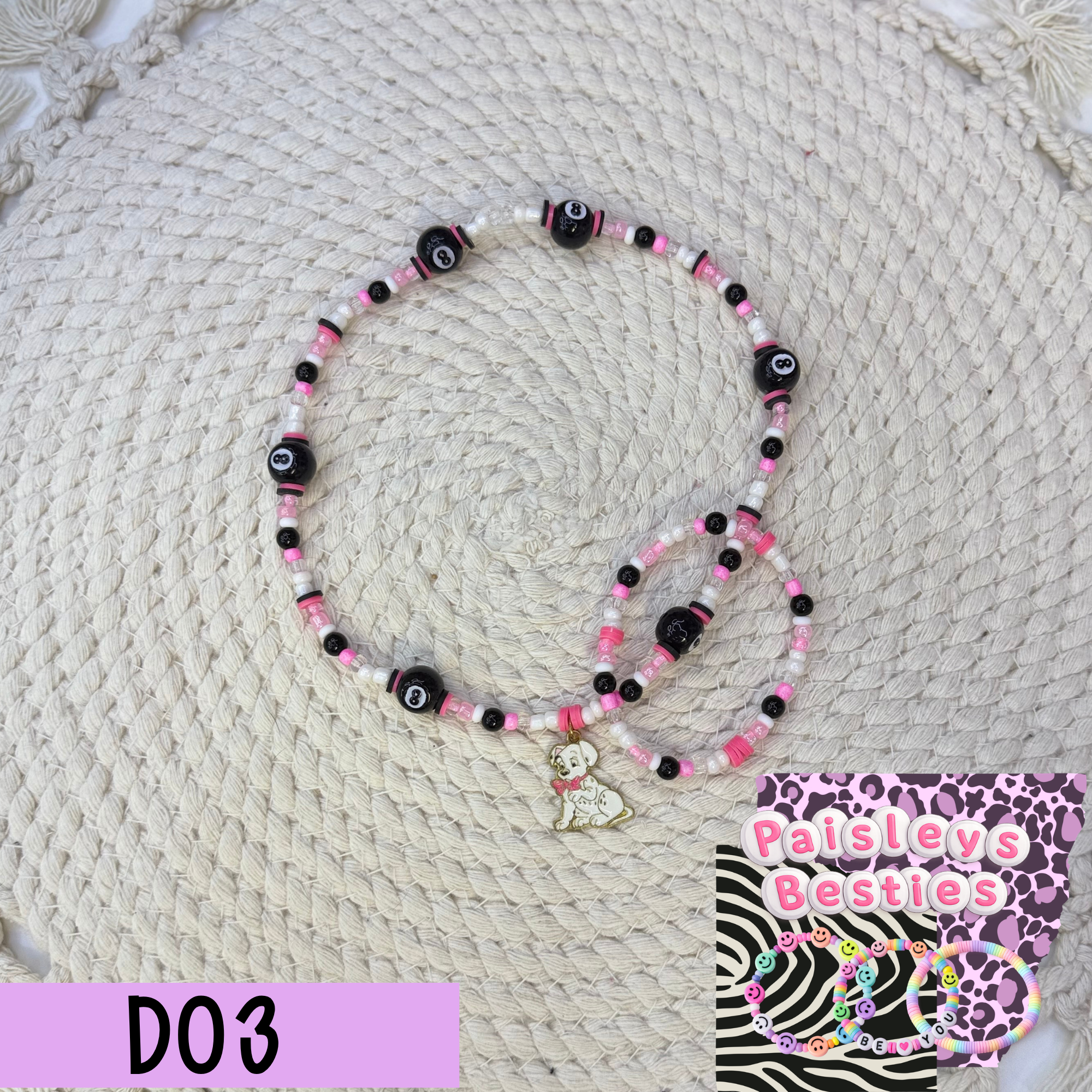 Dog necklace bracelet set D03