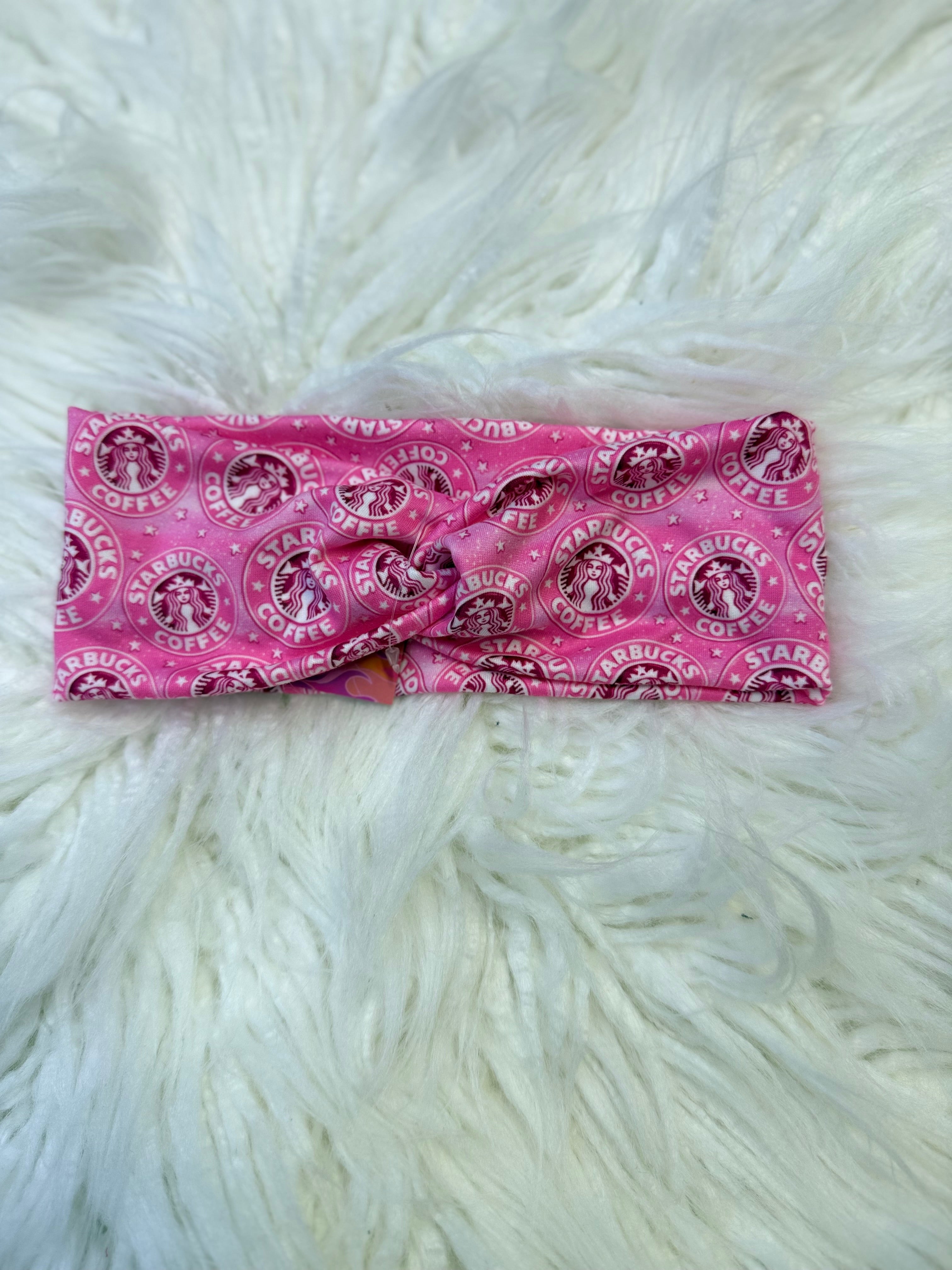 Pink coffee OS headband