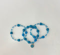 Blue flower bracelet stack (3)