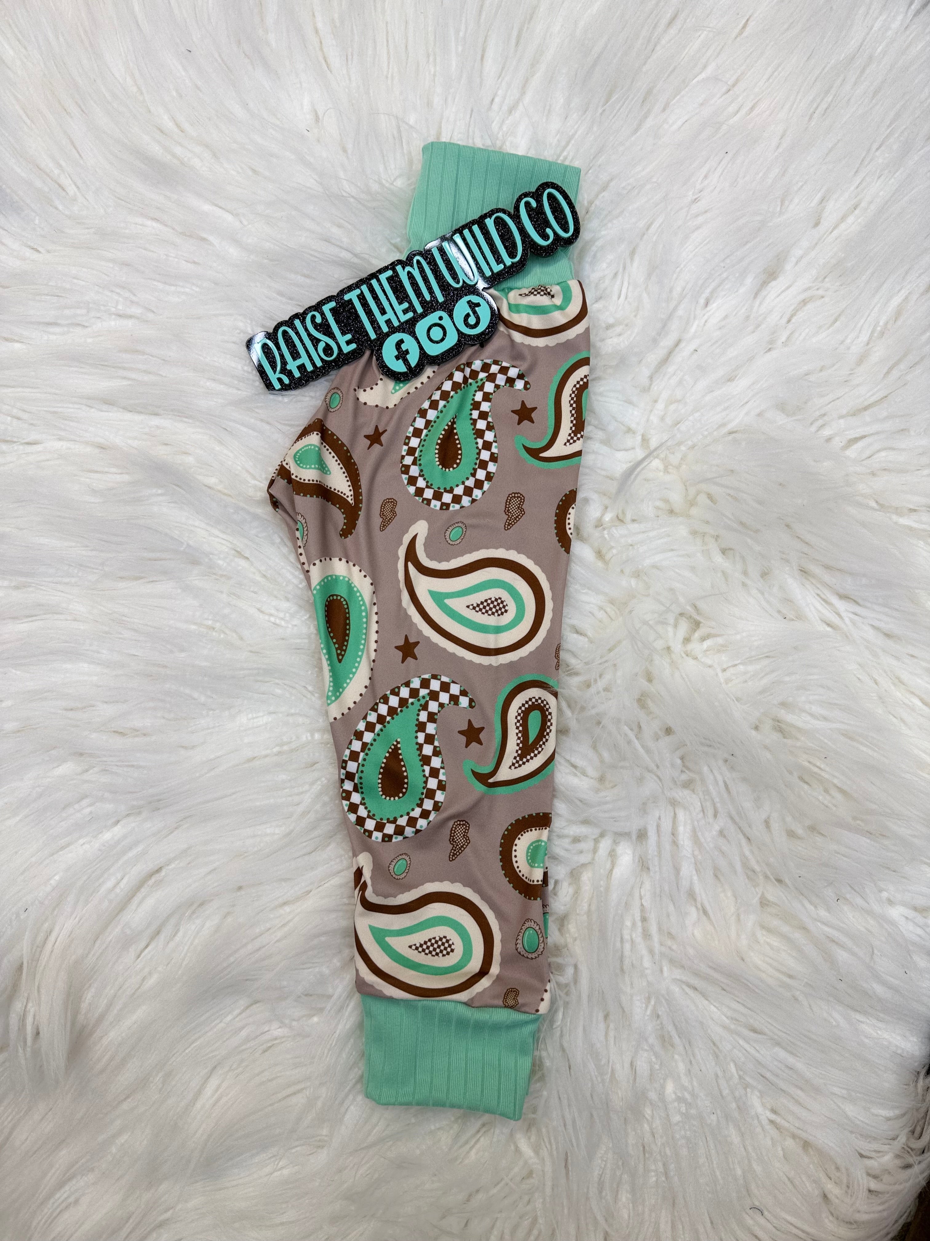 2T western paisley  joggers