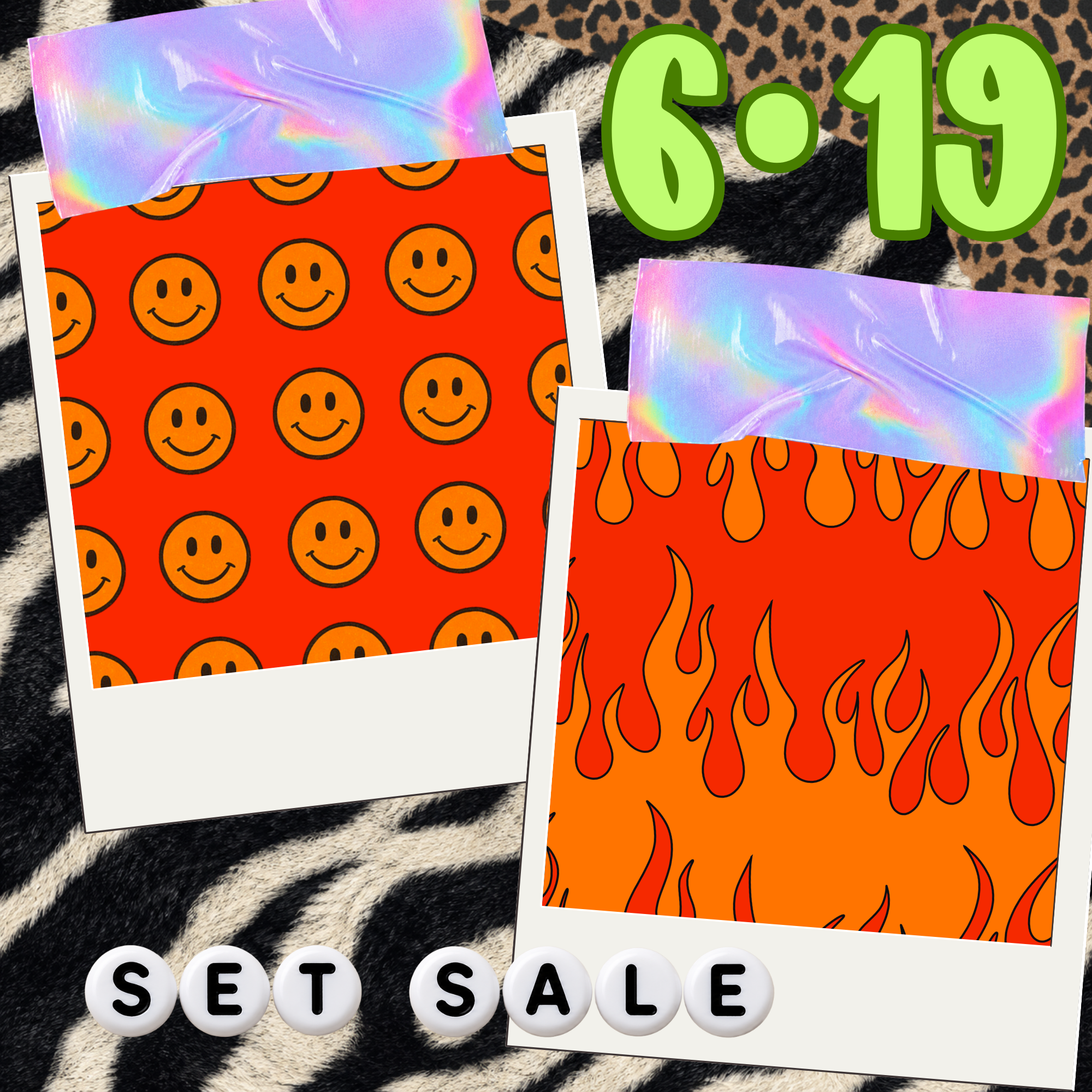 6/19 set SALE smile flames