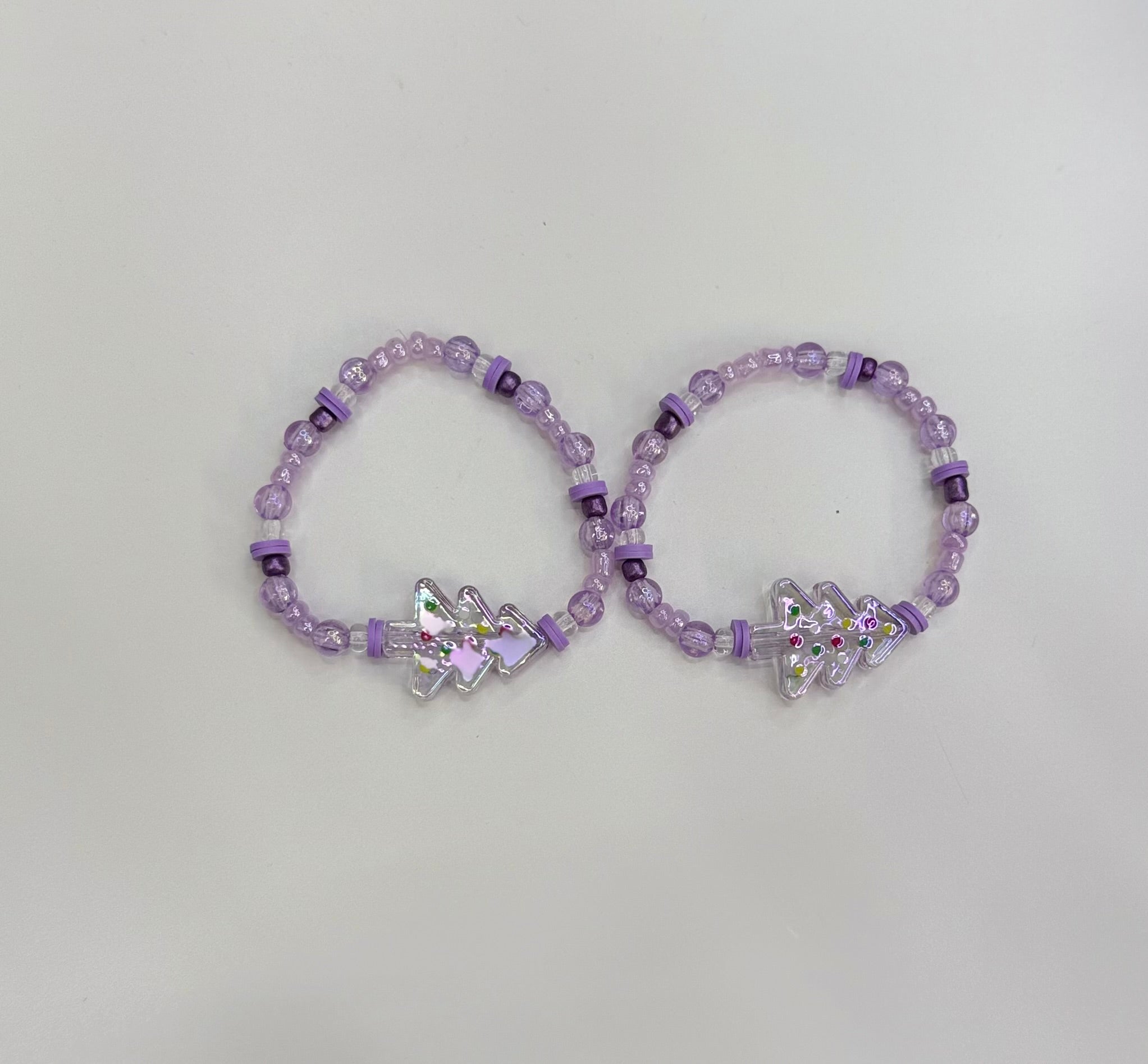 Purple tree  bracelet set (2)