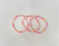 Pink orange Adult bracelet stack (3)