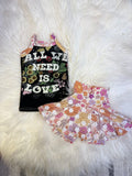 12-18 upcycle cami & skirt bike short set