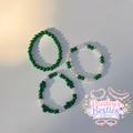 Shamrock green and white bracelet stack (3)