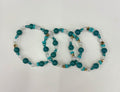 Teal star adult bracelet stack (3) ( TSAD01 )