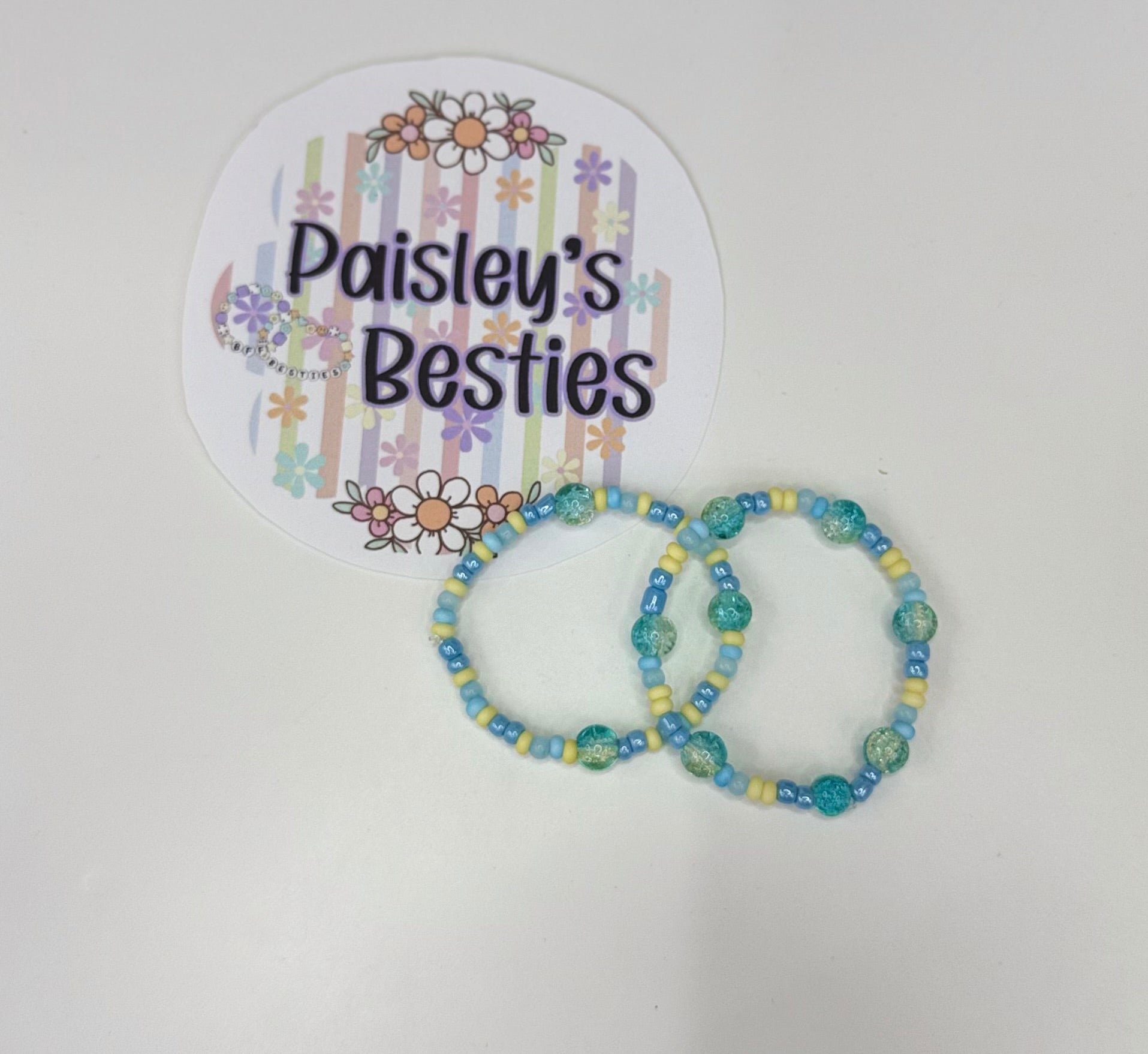 Light blue and yellow bracelet set (2) (LBLYSC14 )