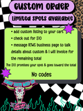 June custom order limited spots
