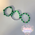 Shamrock letter Bead bracelet stack (3)
