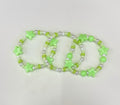 Green star bracelet stack (3)