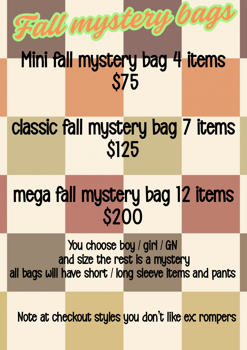Fall mystery bags ✨no codes