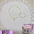 Butterfly necklace bracelet set BF01