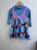 9-12m pinafore dress and emersyn shirt