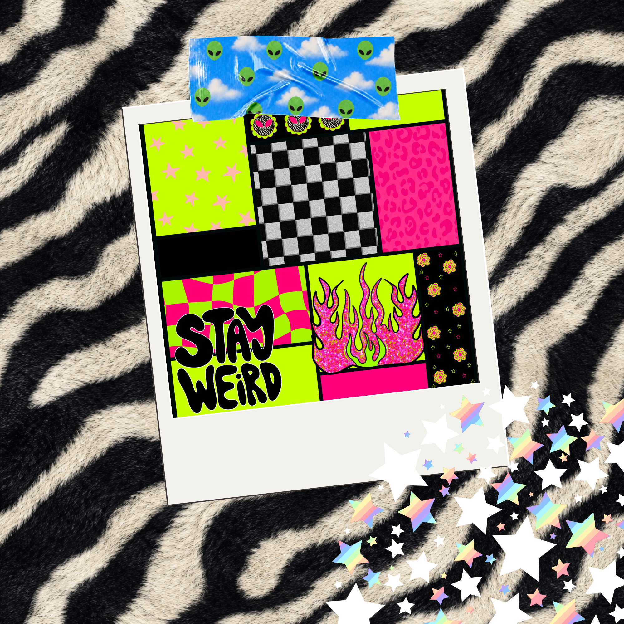 Stay weird patchwork adult MTO June