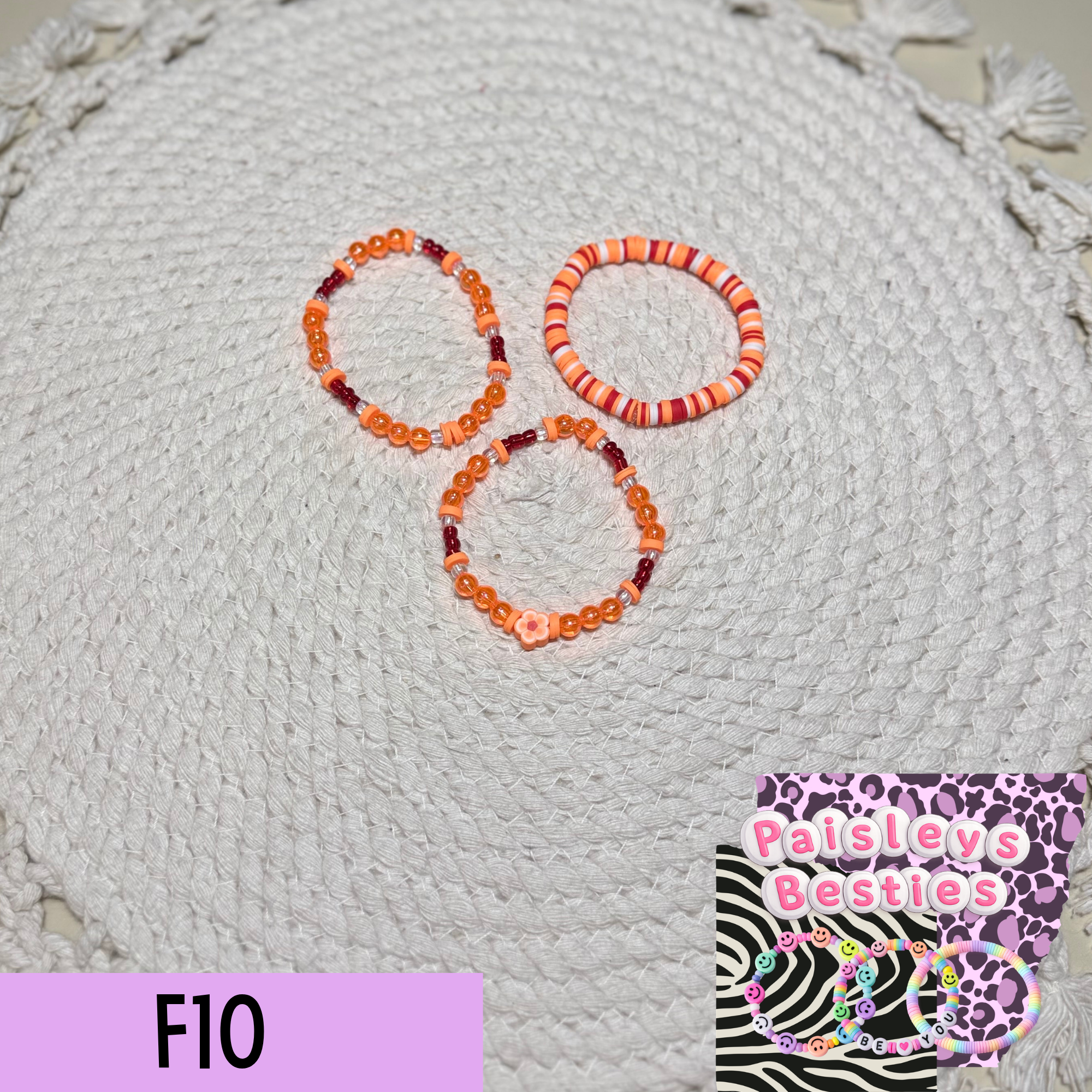 Flower bracelet set (3) F10
