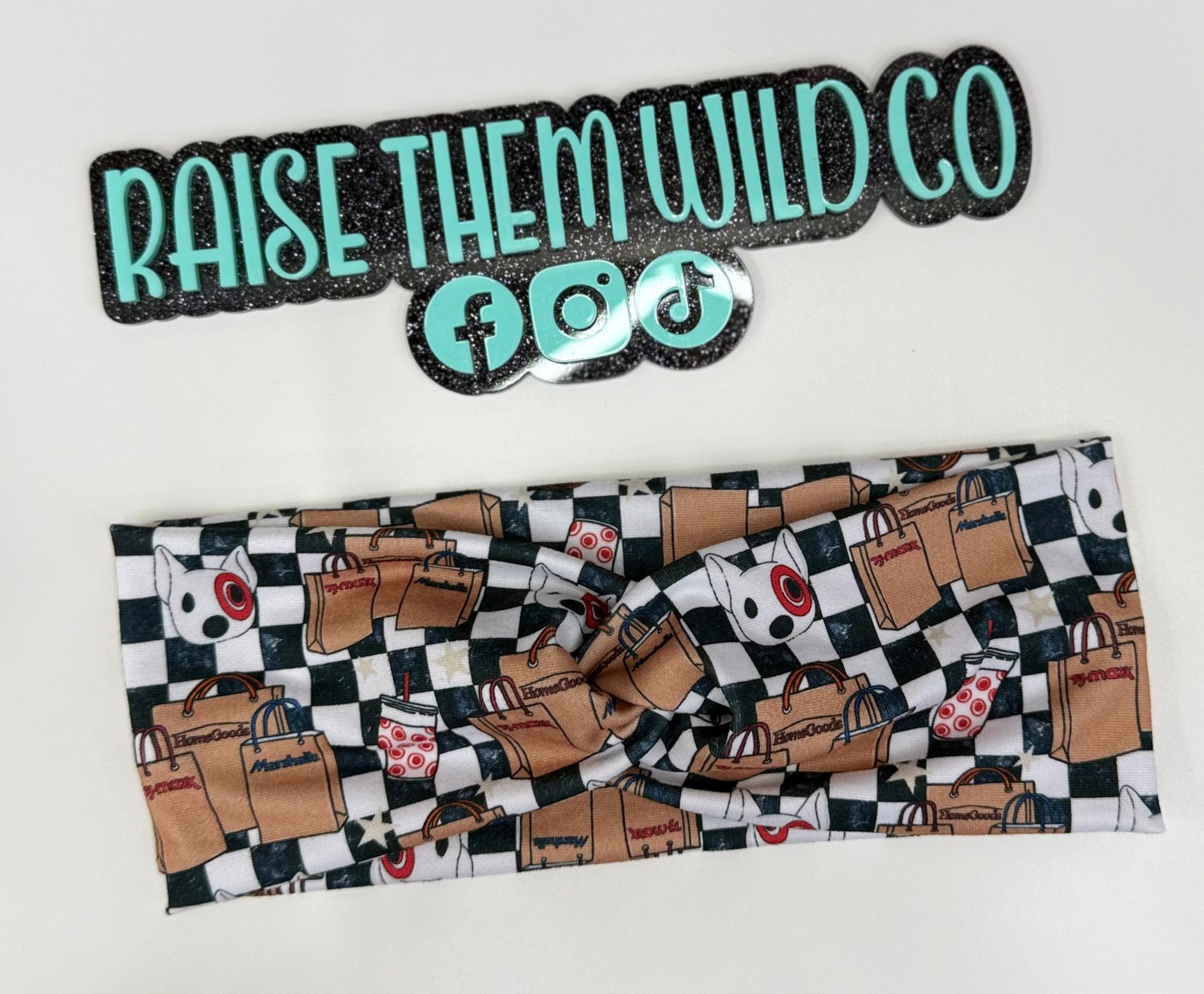 Checker shopping adult headband