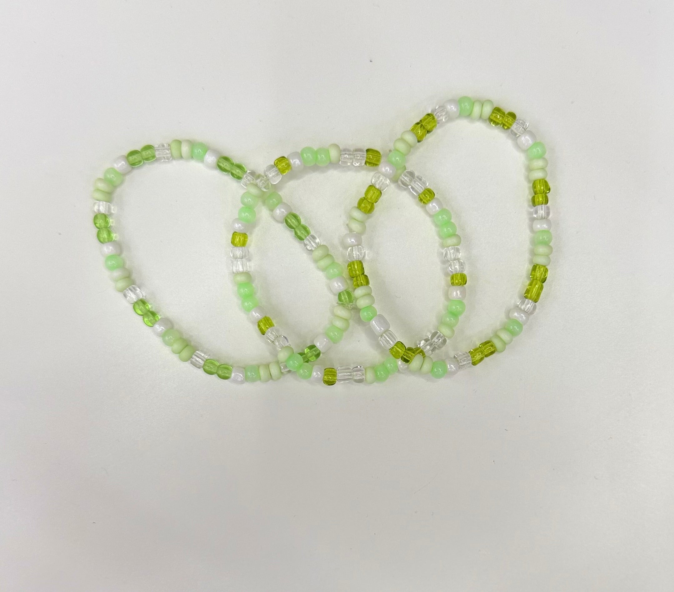 Green  Adult bracelet stack (3)