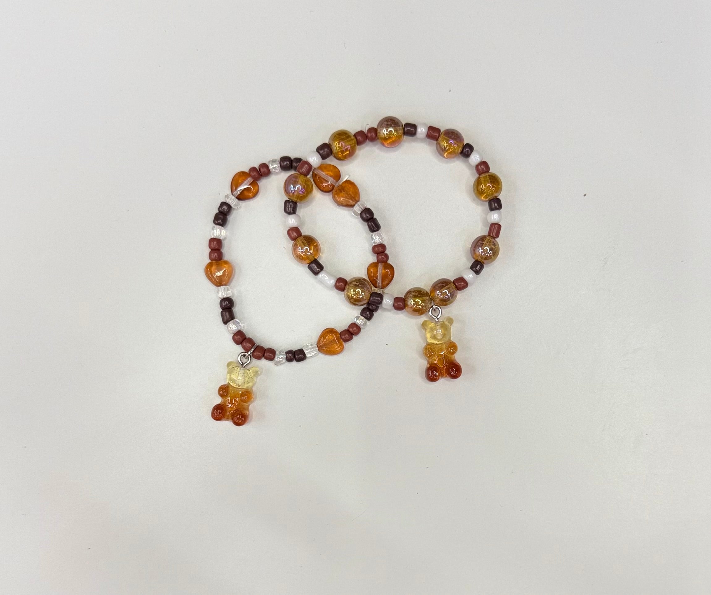 Brown gummy bear Adult bracelet set(2)