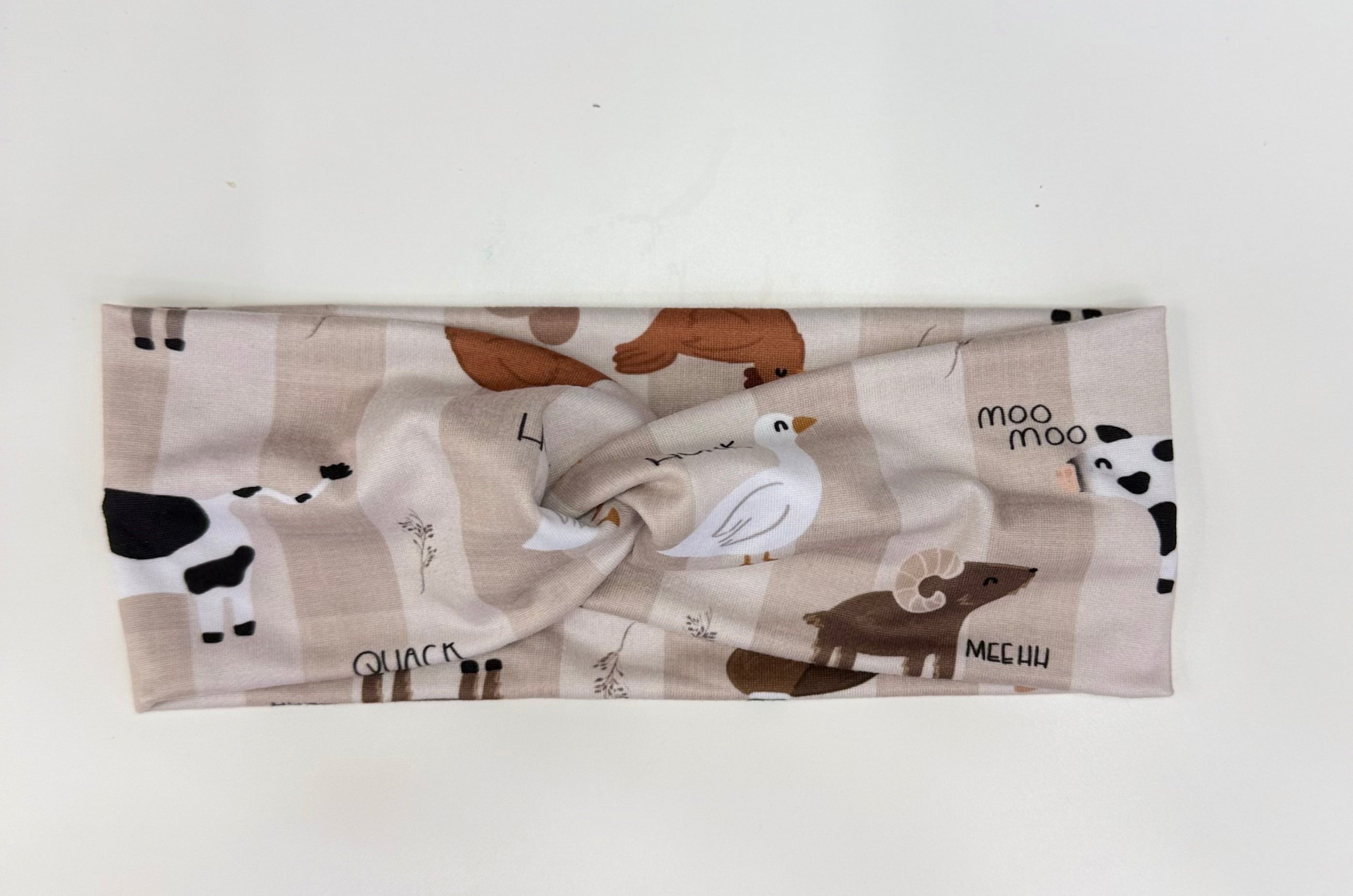 Plaid farm animal adult headband