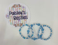 Blue white dice bracelet stack (3) (BWDSC10)