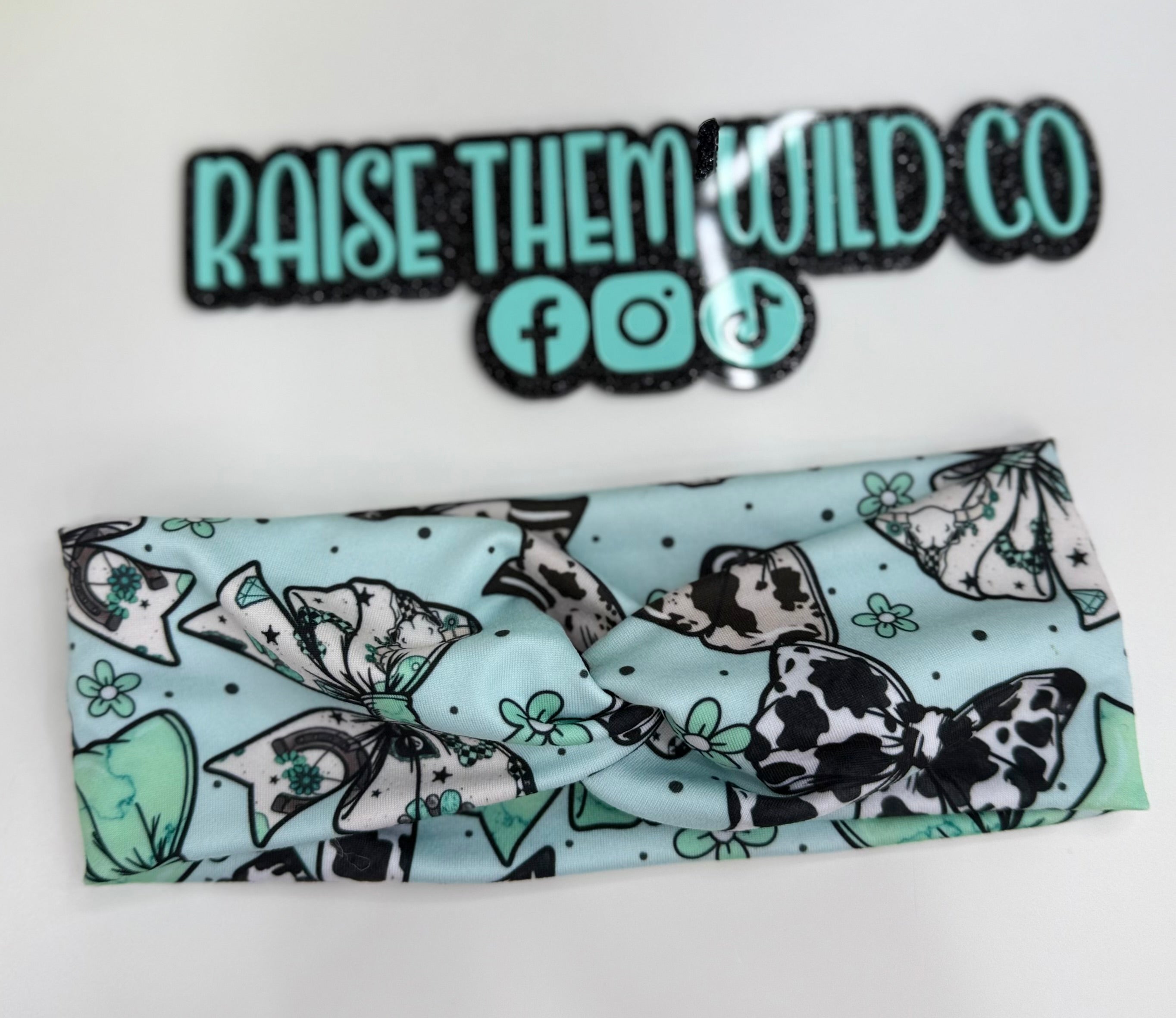 Western bow adult headband