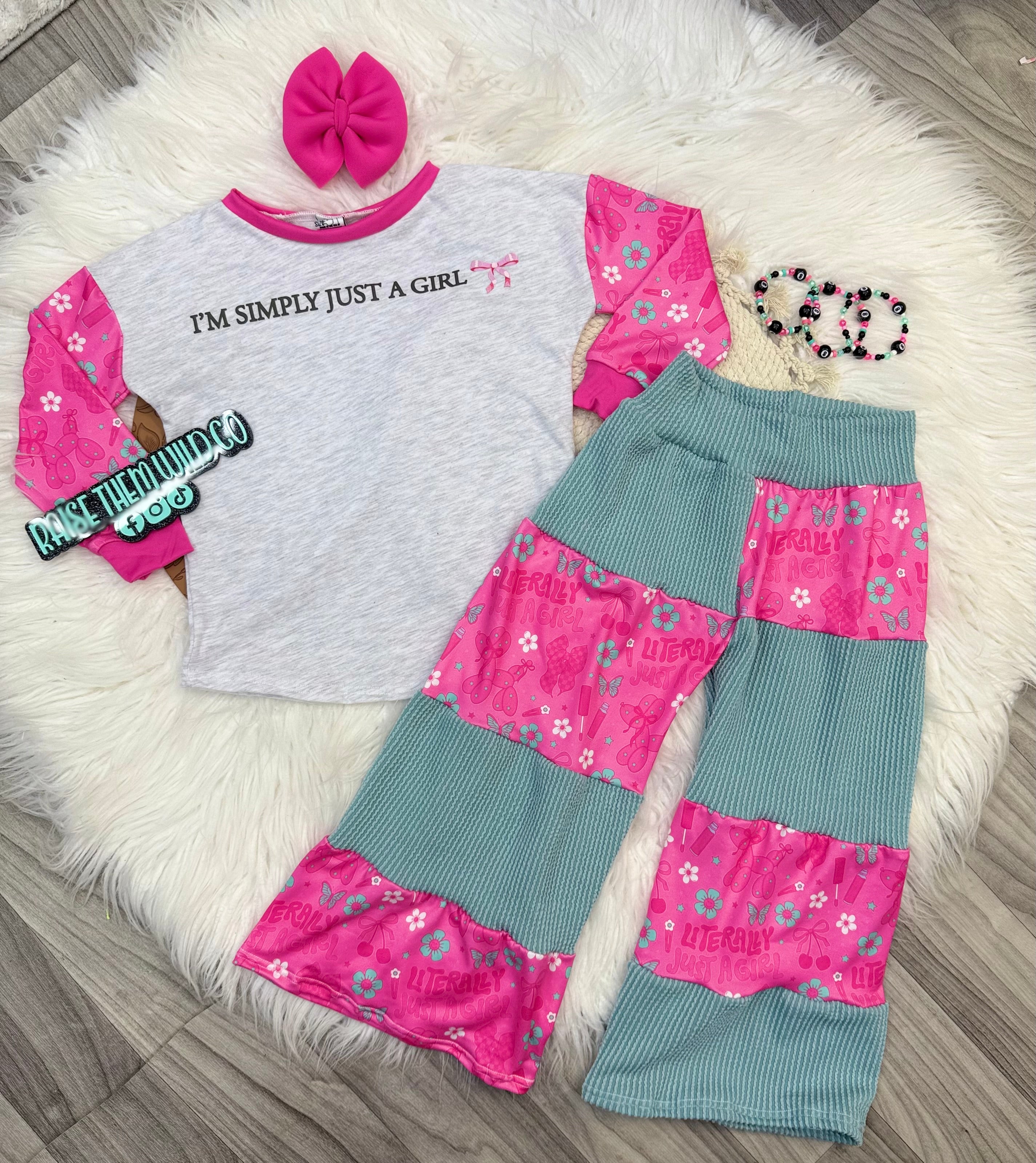 5t upcycle dolman & addy pants just a girl